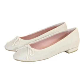 48754 - Beige Soft Leather Flats for Teen/Women by Pretty Ballerinas