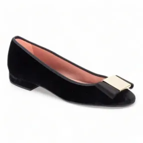 48755 - Black Velvet Flats for Teen/Women by Pretty Ballerinas