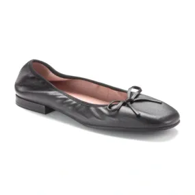 51597 - Black Soft Leather Flats for Teen/Women by Pretty Ballerinas