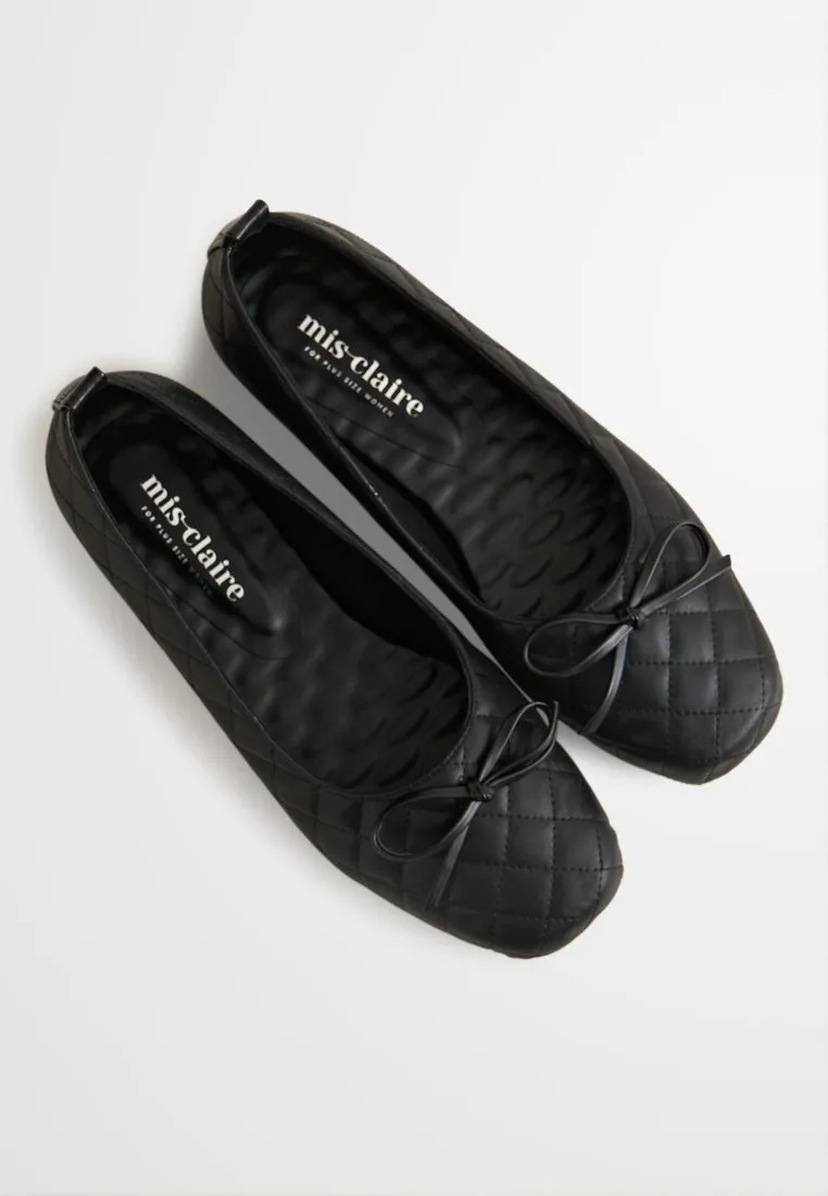 Belinda Ribbon Quilted Ballerina Flats