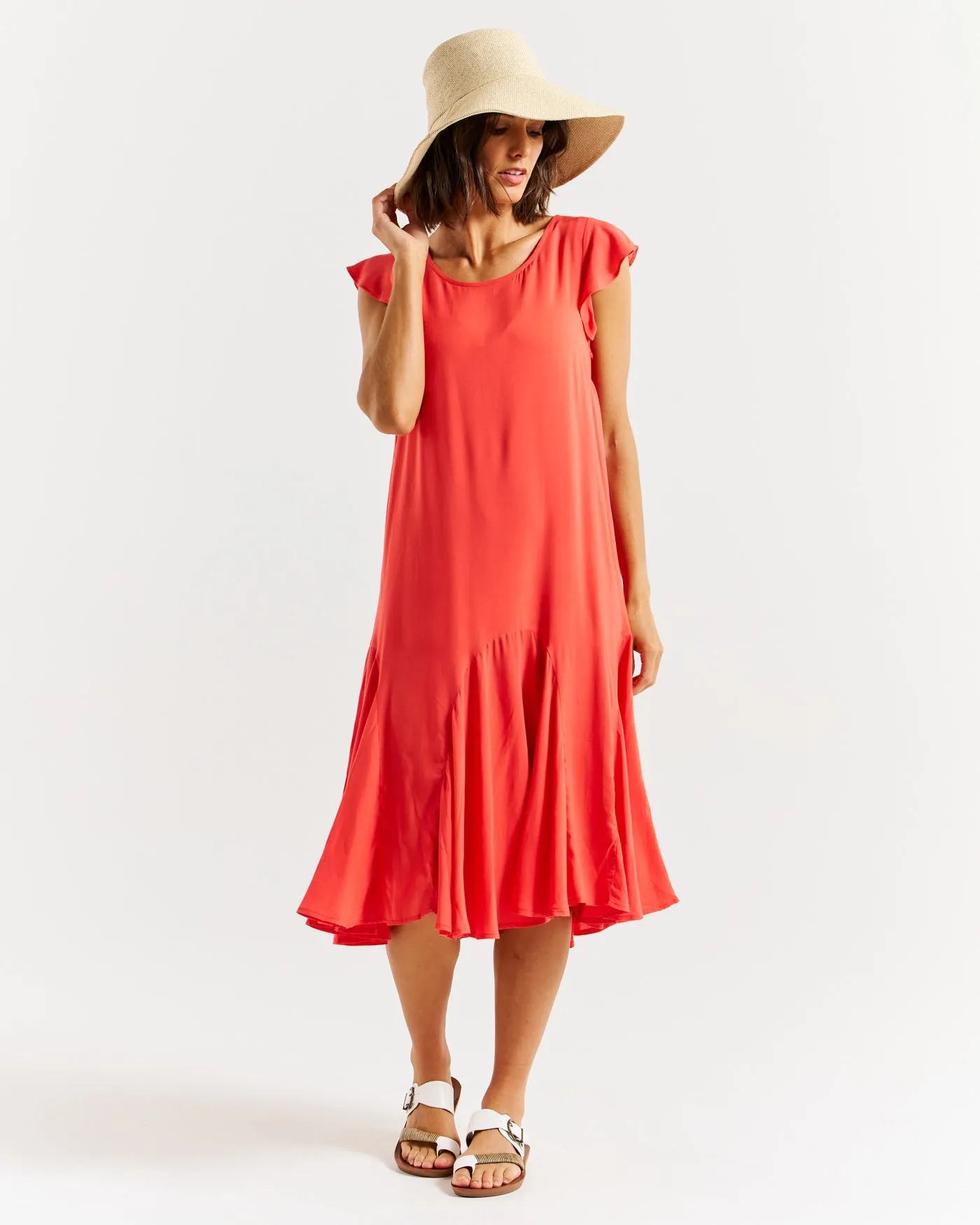 Betty Basics Hannah Dress Fiesta Red