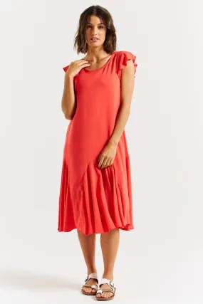 Betty Basics Hannah Dress Fiesta Red