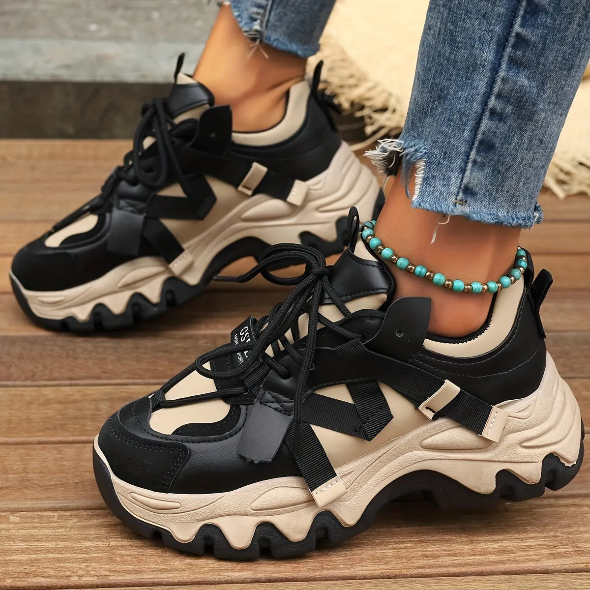 Casual Color Block Sneakers for Women | Perfect for Casual Days