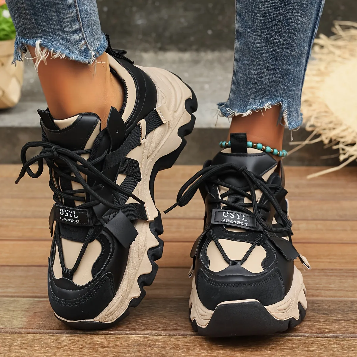 Casual Color Block Sneakers for Women | Perfect for Casual Days