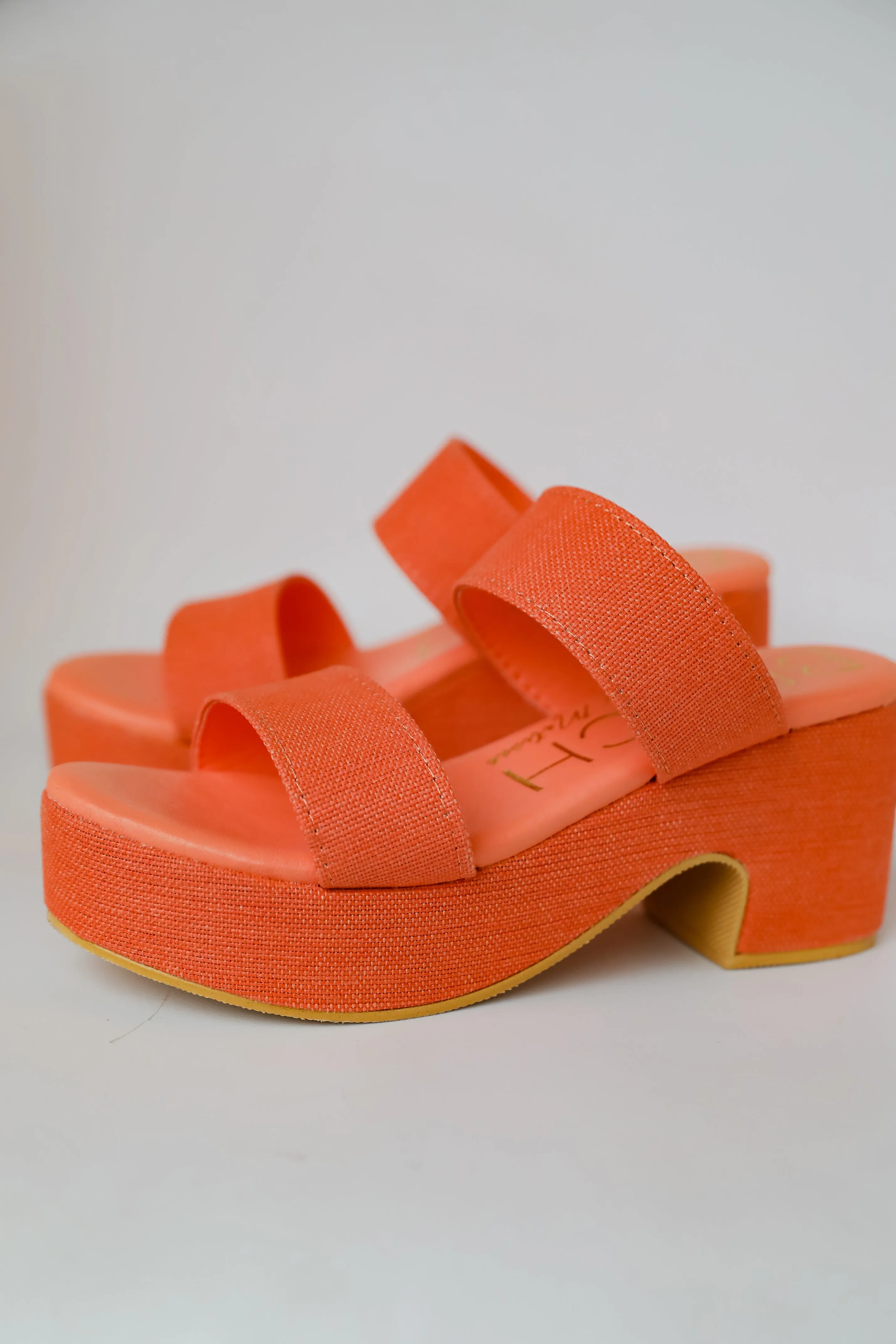 FINAL SALE - Ocean Avenue Orange Platform Espadrilles