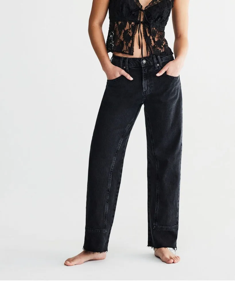 Free People Risk Taker Mid-Rise Straight Jean