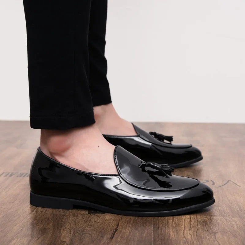 il Lussone - Italian Style Patent Leather tassel Loafers for Men