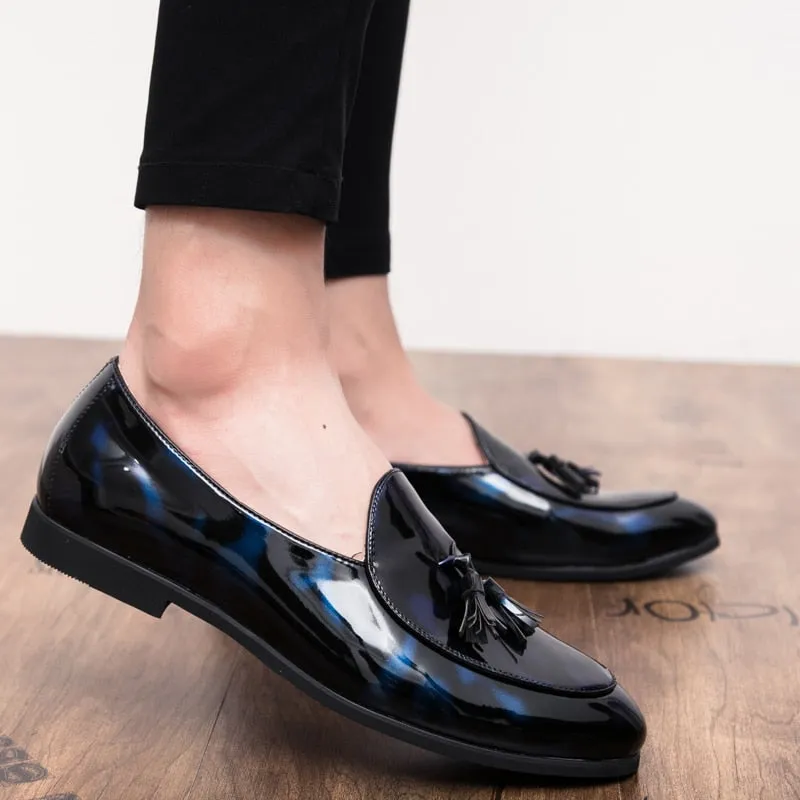 il Lussone - Italian Style Patent Leather tassel Loafers for Men