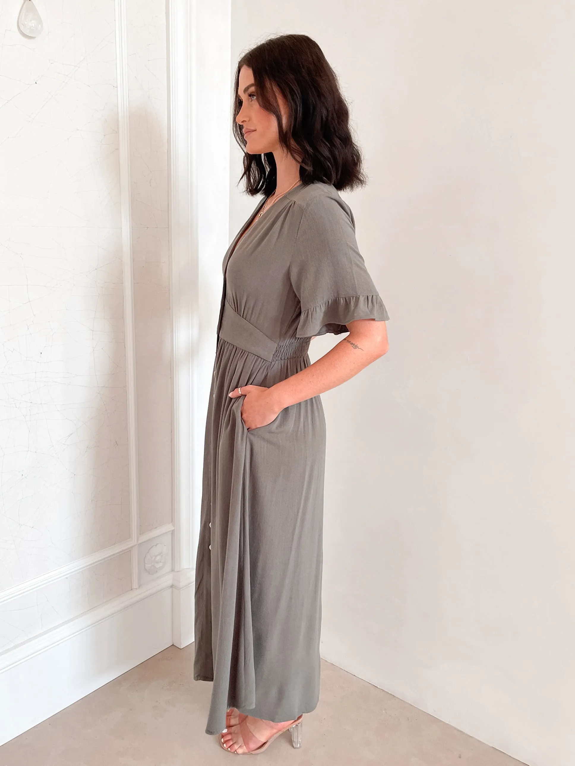 Korbella Dress - Khaki