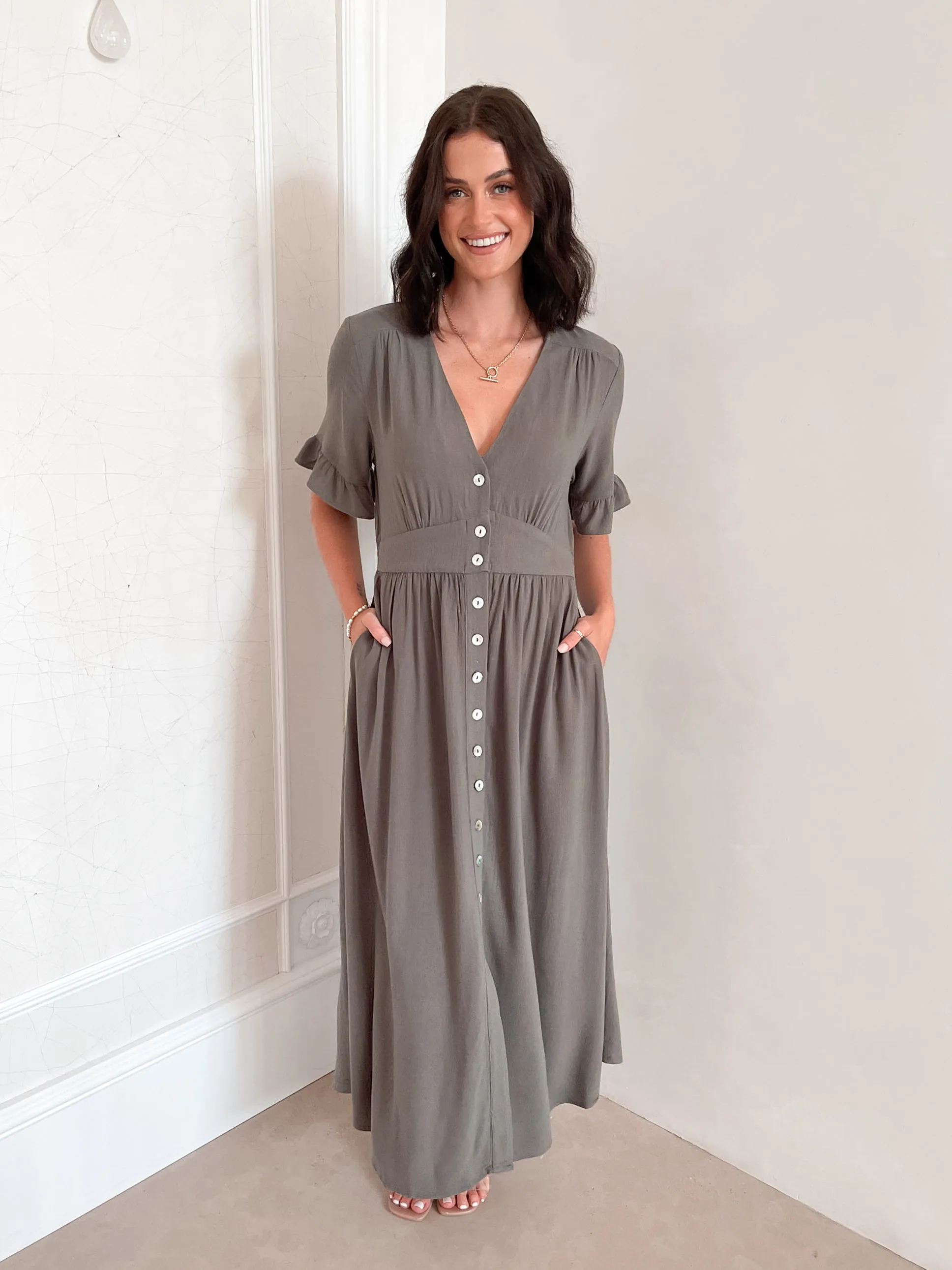 Korbella Dress - Khaki