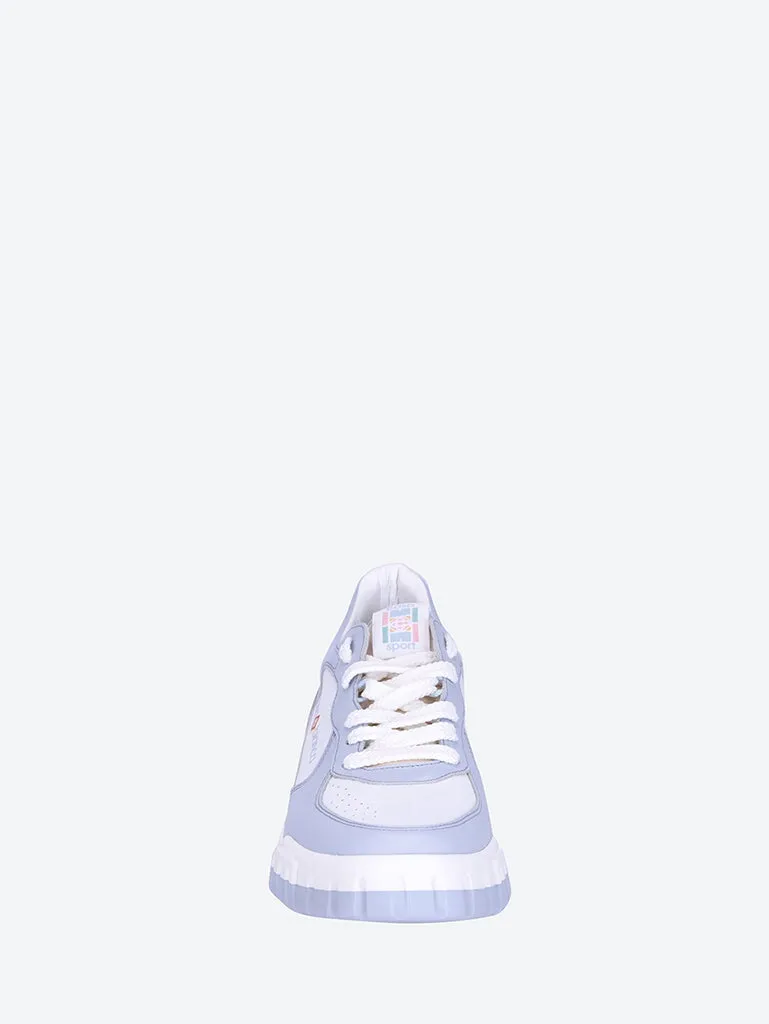 Leather pastel court sneakers