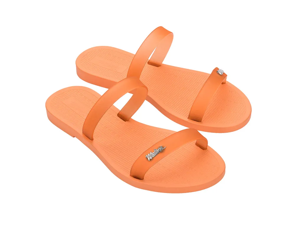 Melissa Sun Torrance AD Orange Flat Slip Ons For Women