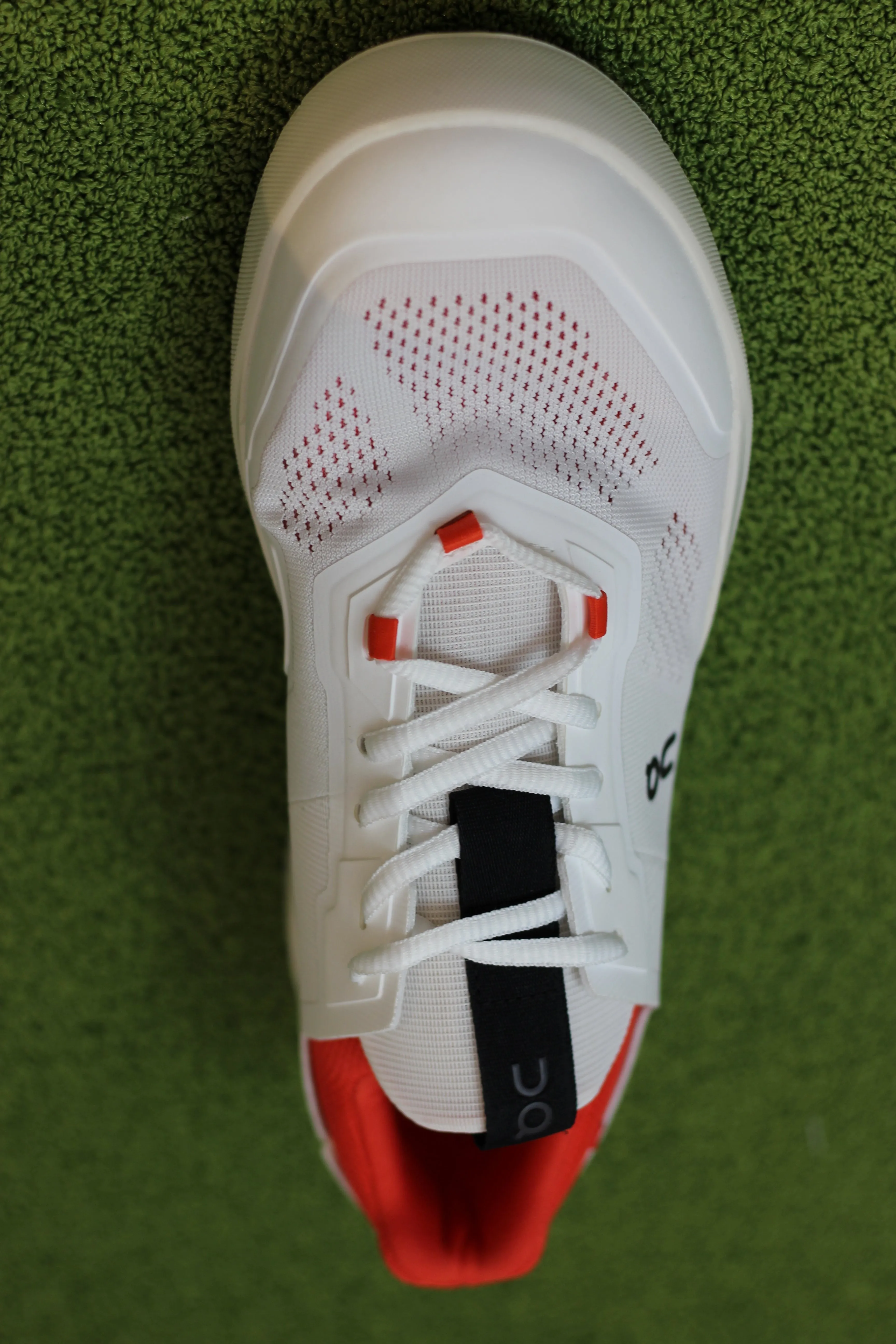 Mens Roger Spin Sneaker - White/Spice Mesh