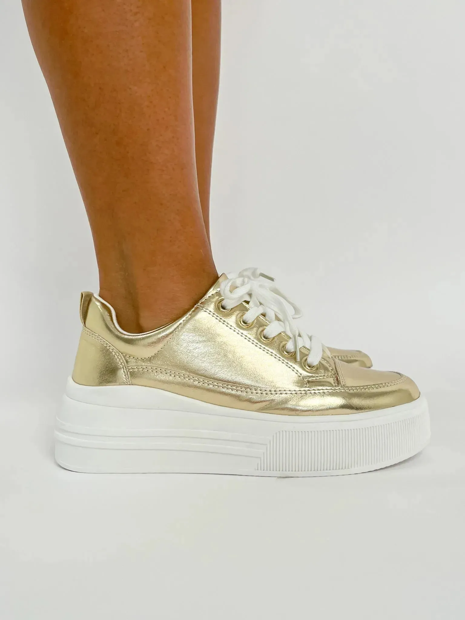 Metallic Gold Sneakers