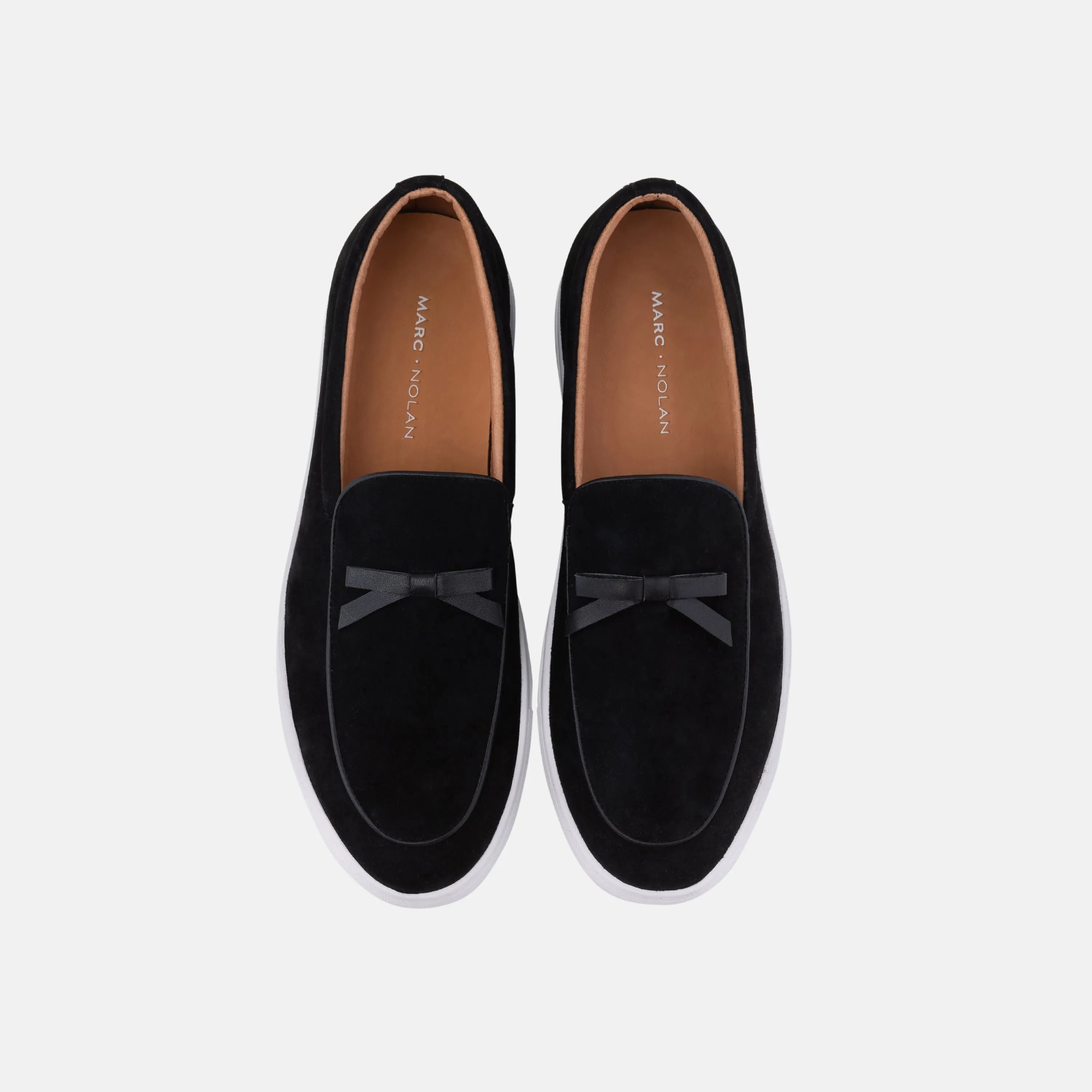 Odell Black Suede Belgian Loafer Sneakers