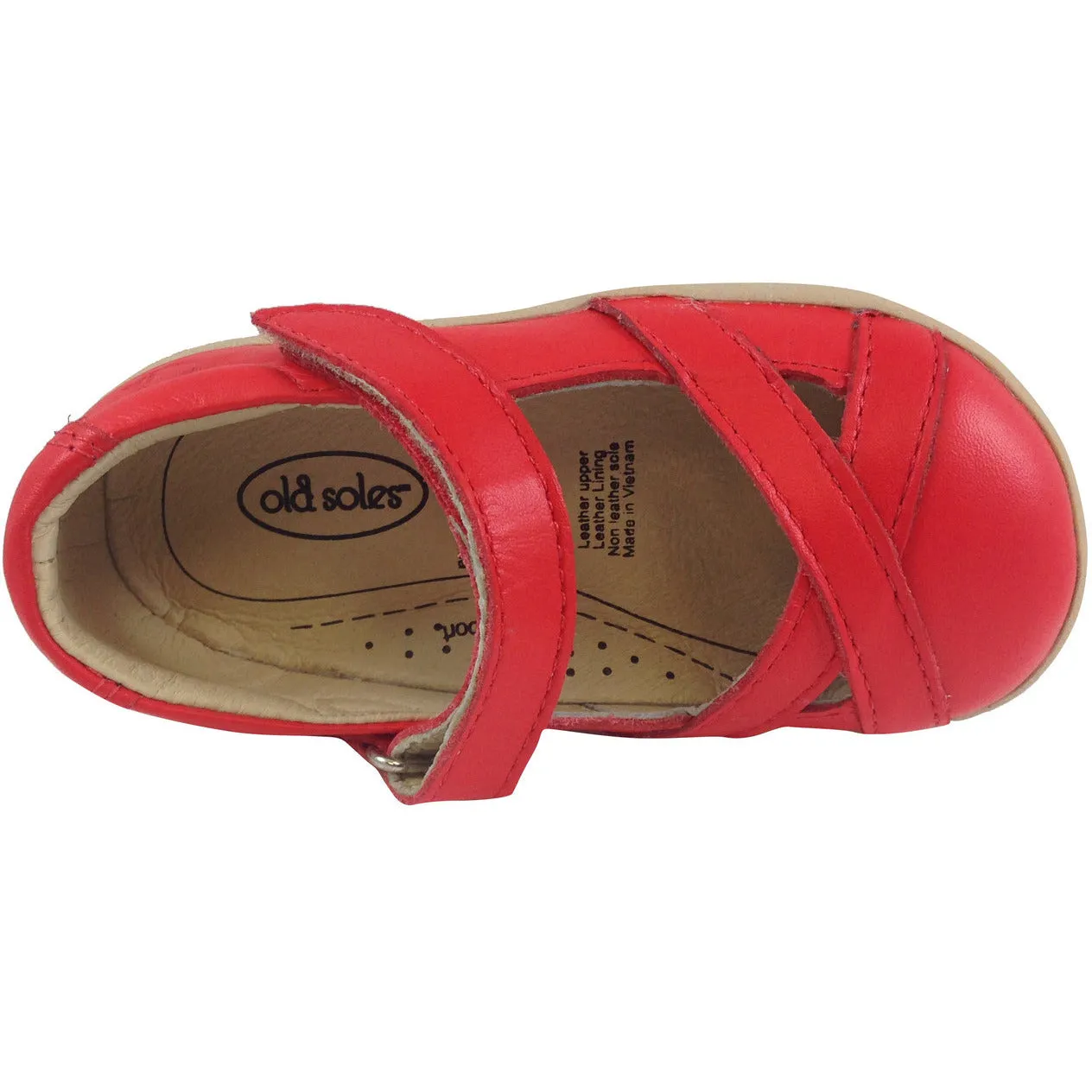 Old Soles Girl's Chianti Bright Red Flat