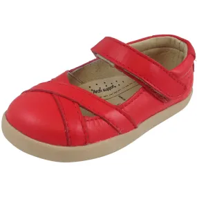 Old Soles Girl's Chianti Bright Red Flat