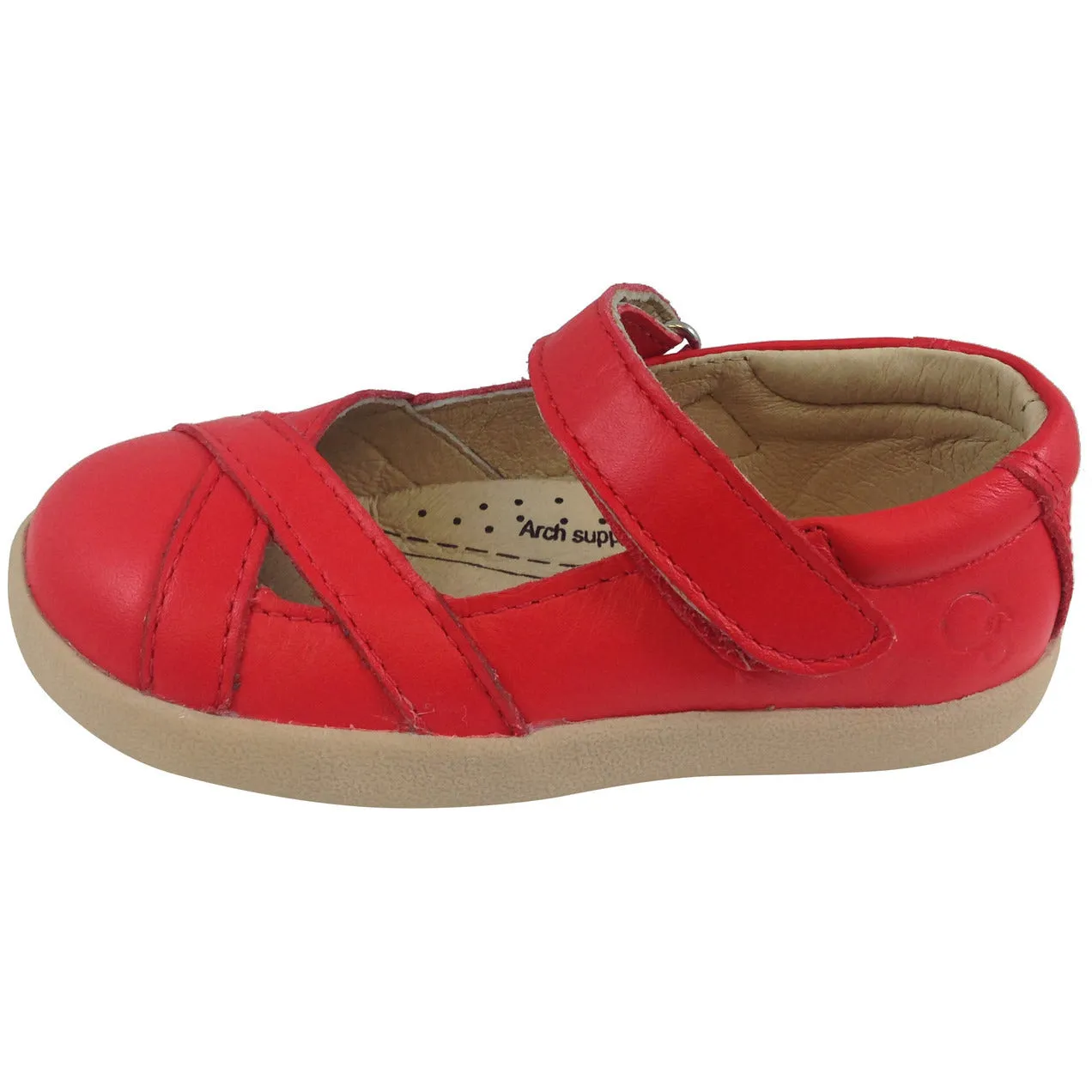 Old Soles Girl's Chianti Bright Red Flat