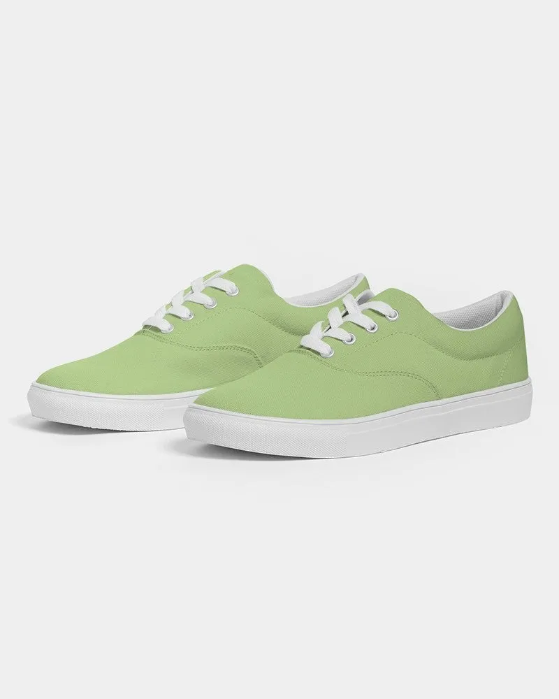 Pastel Warm Green Women's Canvas Sneakers | Women's | Bright Pastel Warm Green | C30M0Y60K0