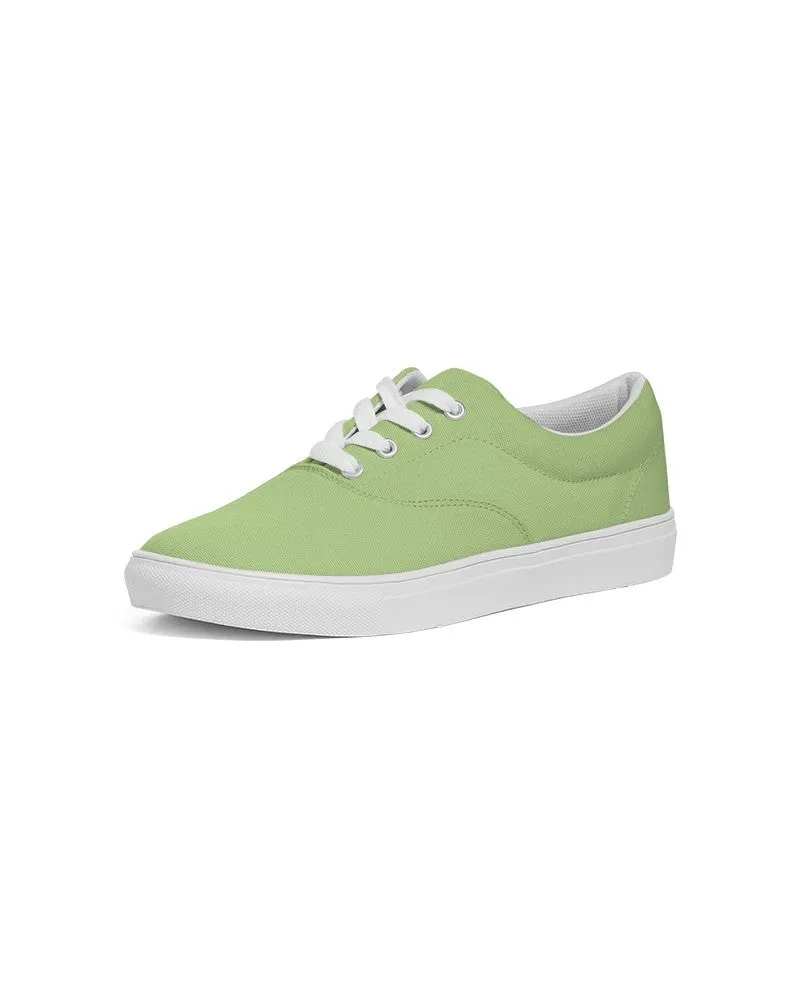 Pastel Warm Green Women's Canvas Sneakers | Women's | Bright Pastel Warm Green | C30M0Y60K0