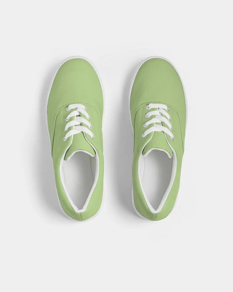 Pastel Warm Green Women's Canvas Sneakers | Women's | Bright Pastel Warm Green | C30M0Y60K0