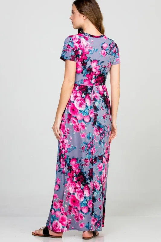 Pretty in Pink Floral Maxi Dress