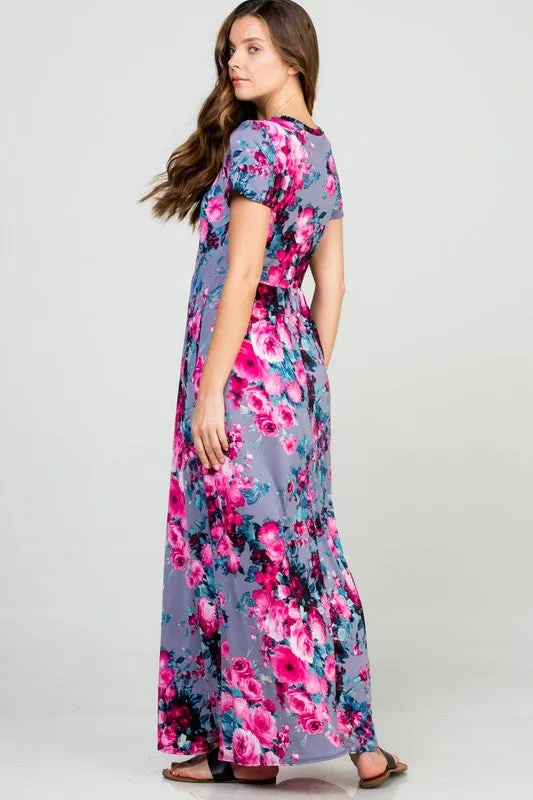 Pretty in Pink Floral Maxi Dress