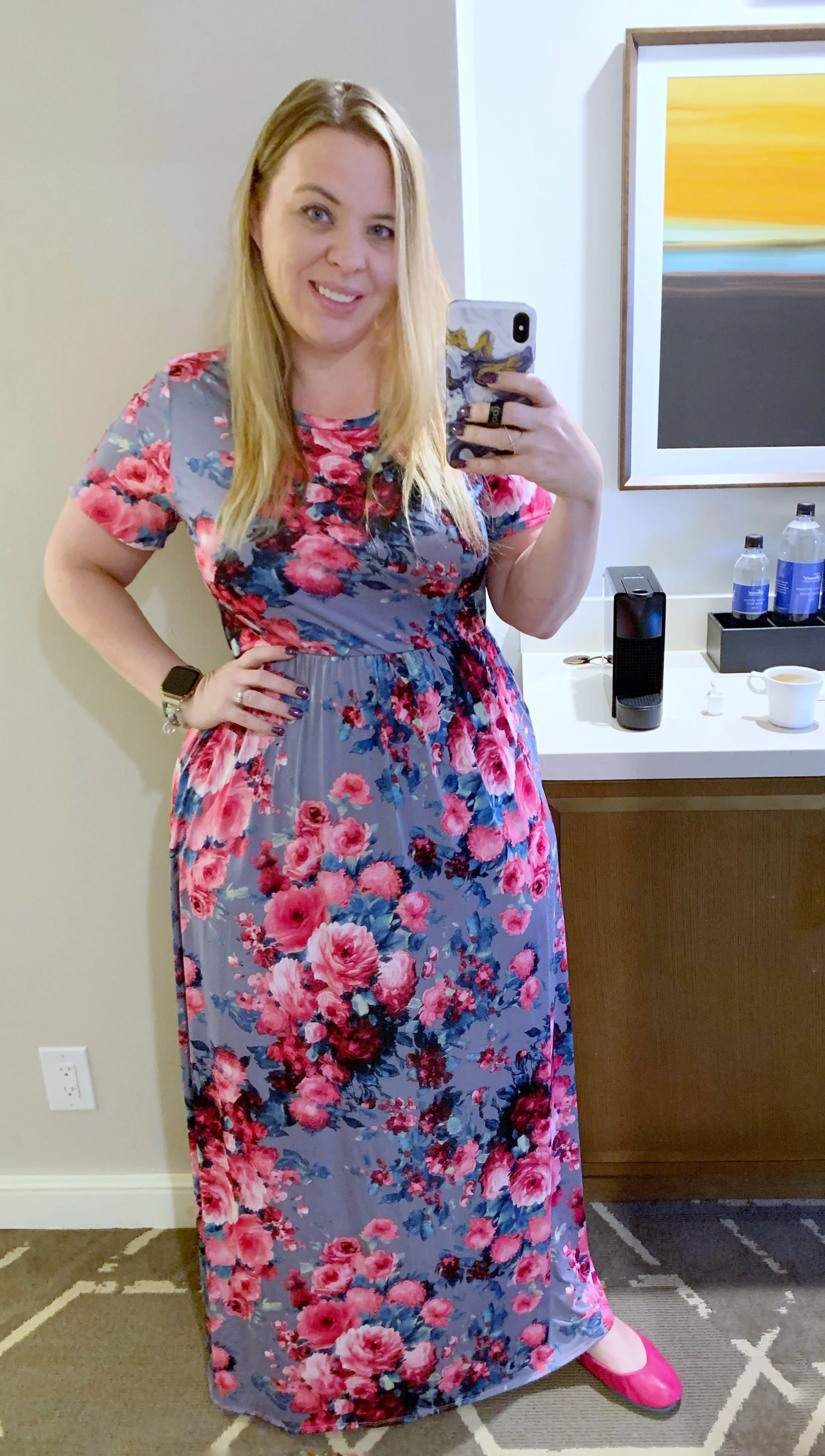 Pretty in Pink Floral Maxi Dress