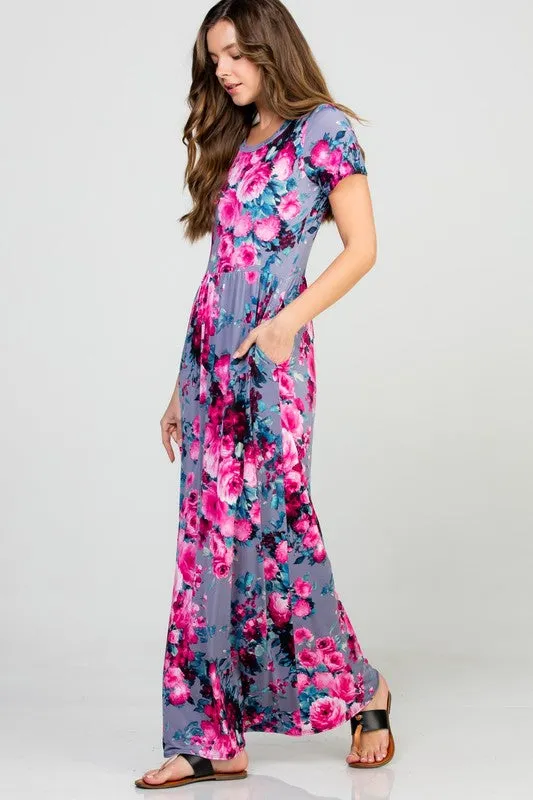 Pretty in Pink Floral Maxi Dress