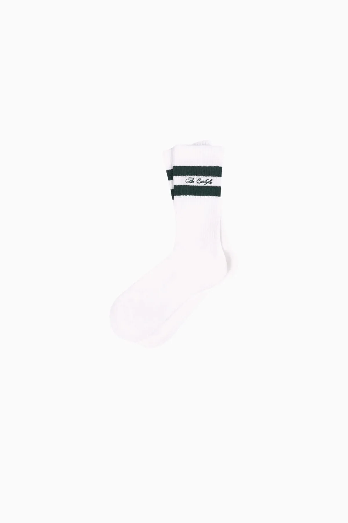 Sporty & Rich The Carlyle Script Socks - Navy/ White