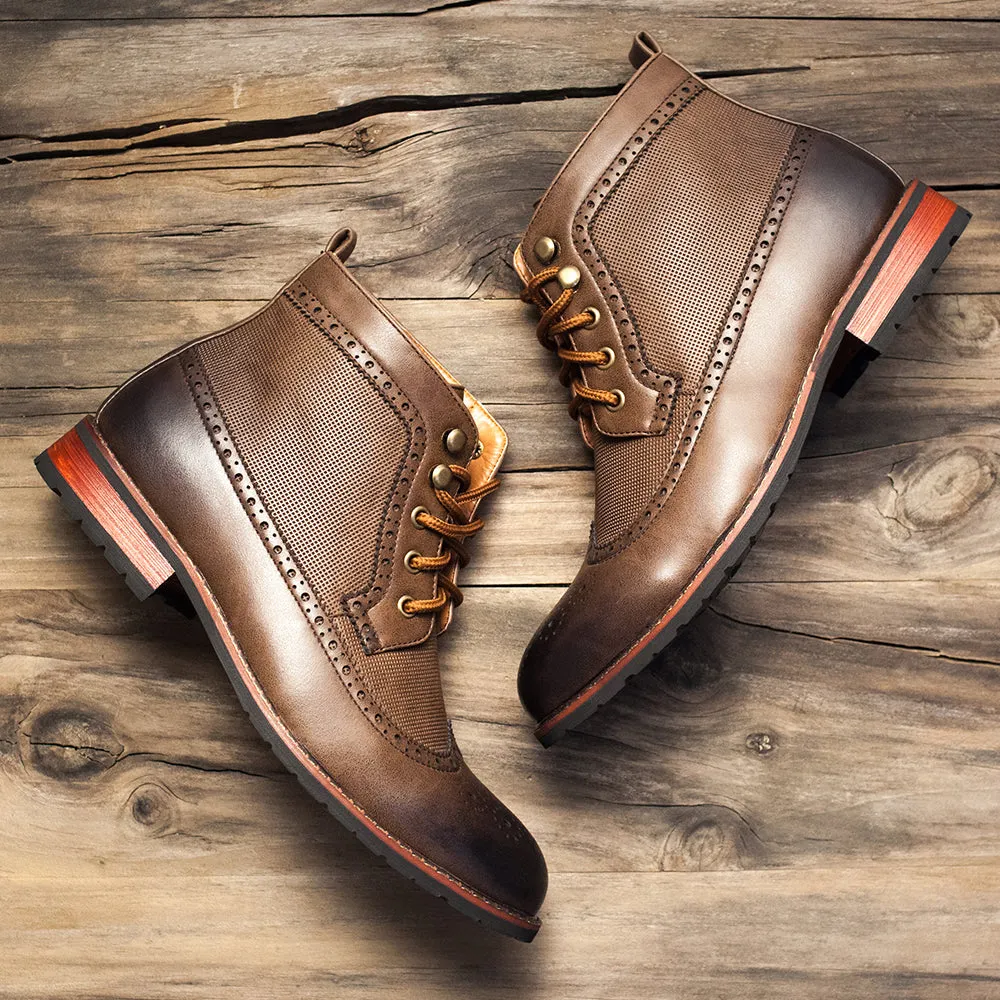 Spring/Winter Men's Fashion Lace-up High-Cut Classic Boots