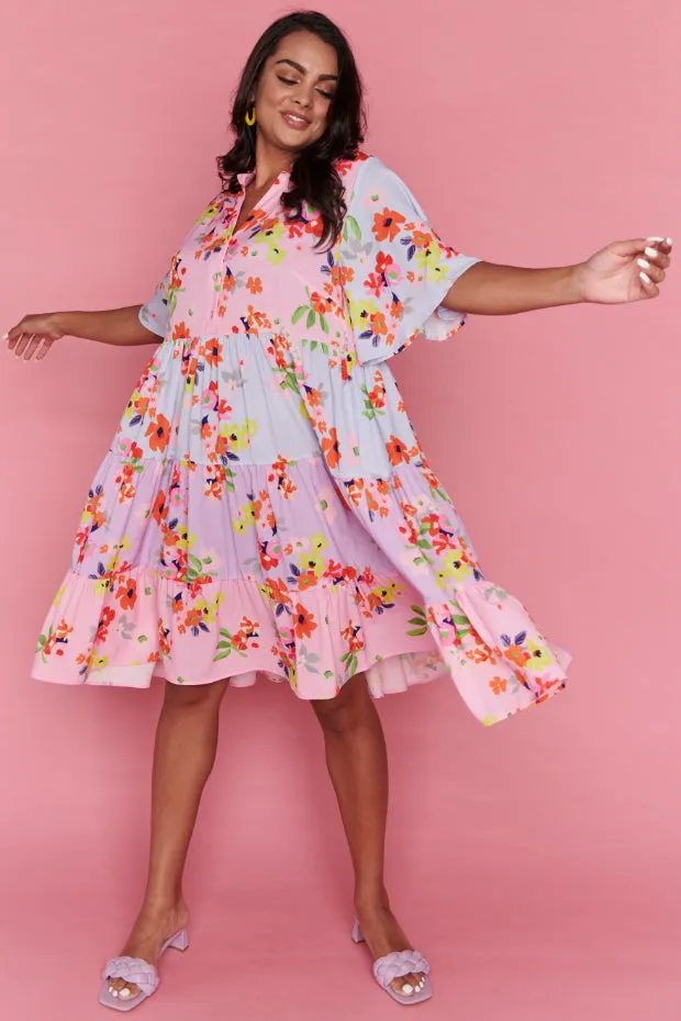 Terry Mixed Cherry Blossom Dress