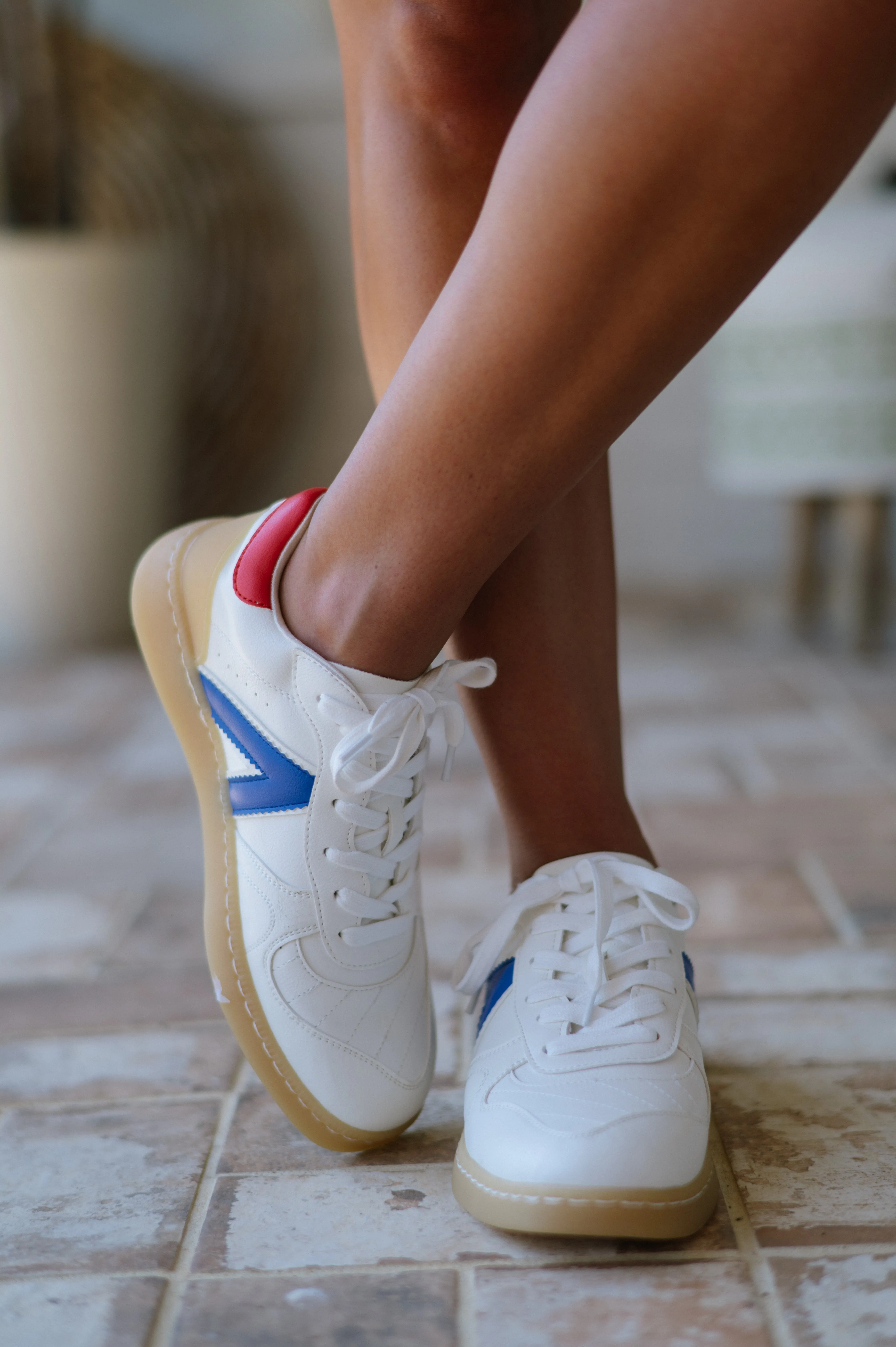 Vesta Sneaker-White/Cobalt