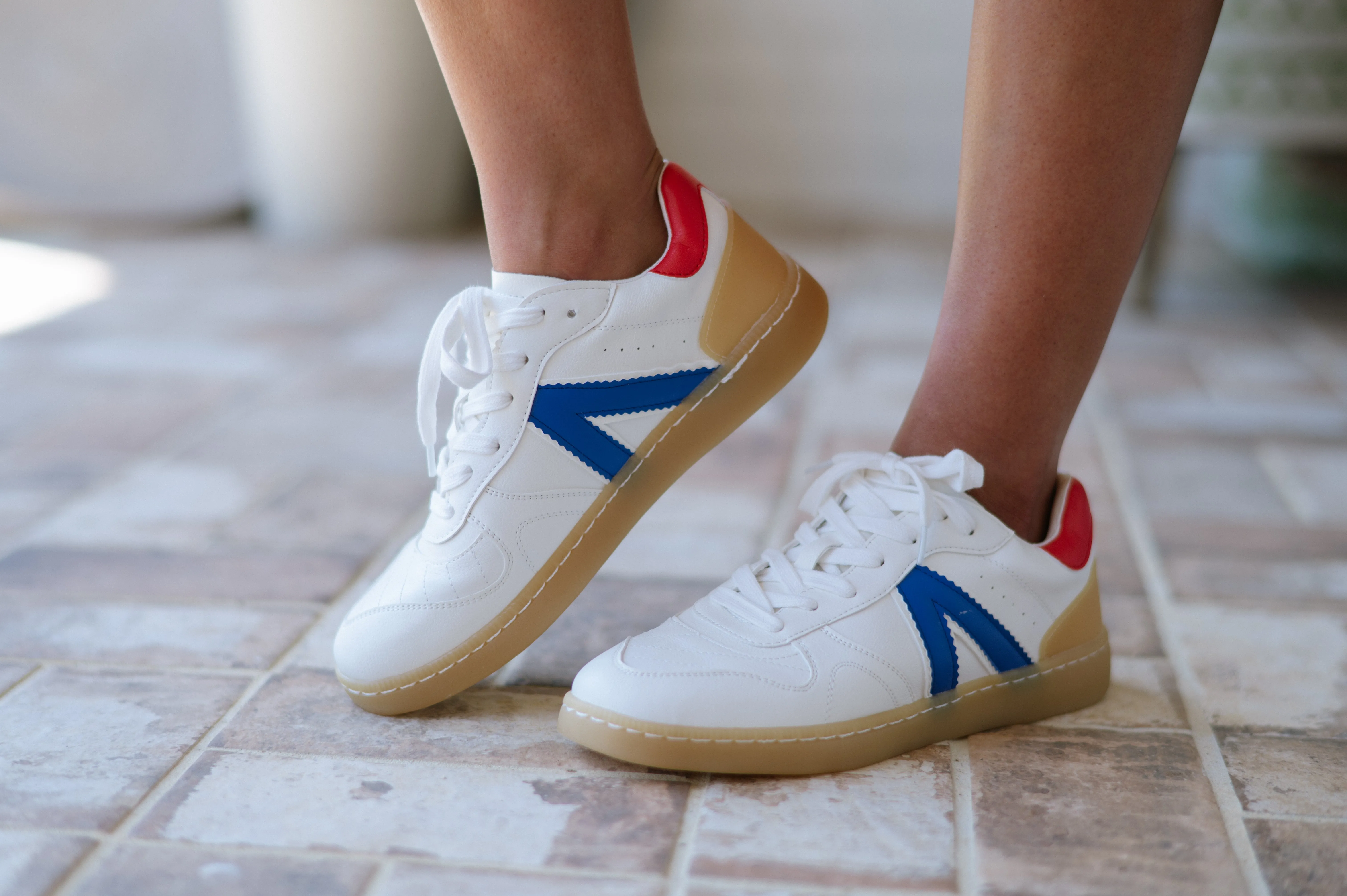 Vesta Sneaker-White/Cobalt