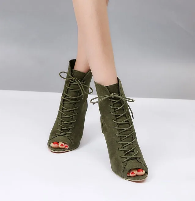 Women's Spring/Autumn Peep-Toe High-Heeled Shoes