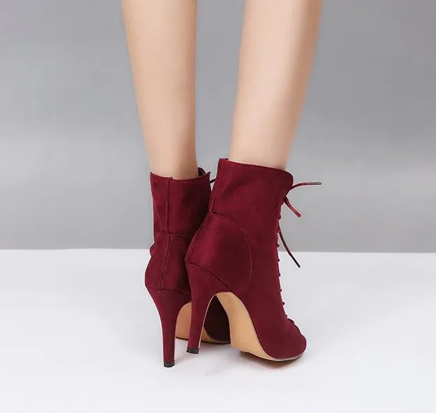 Women's Spring/Autumn Peep-Toe High-Heeled Shoes