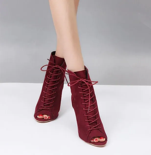 Women's Spring/Autumn Peep-Toe High-Heeled Shoes